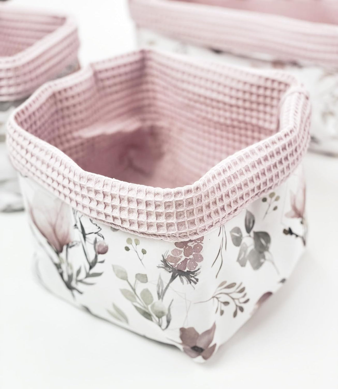 BABEES Aufbewahrungskorb Wickeltisch Baby, Körbchen Set 3 Stück, Organizer Wickelkommode, Utensilo A