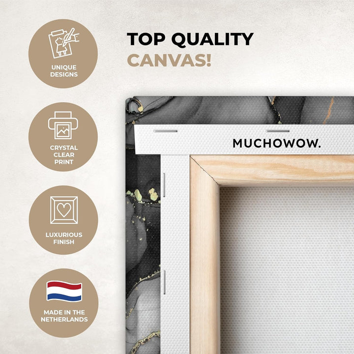 MuchoWow© Wandbilder Klein 20x30 cm Mini Schlafzimmer Home Goldene Deko Wohnung Bild Wohnzimmer Foto