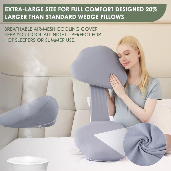 Chilling Home Schwangerschaftskissen zum Schlafen, Memory Foam Schwangerschaftskissen für Bauch, Rüc