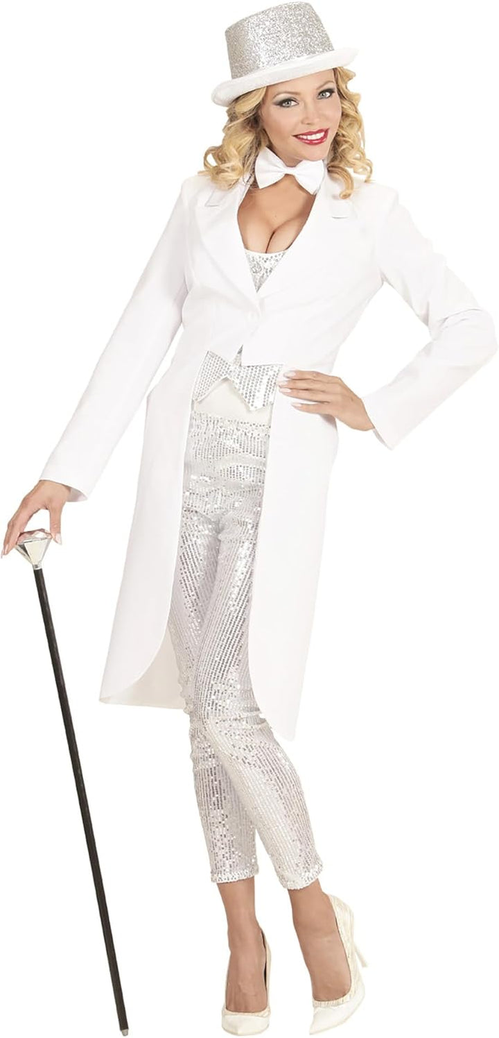 Widmann - Frack Showtime, Showgirl, Zauberin, Zirkusdirektorin, Faschingskostüme, Karneval Weiss L,
