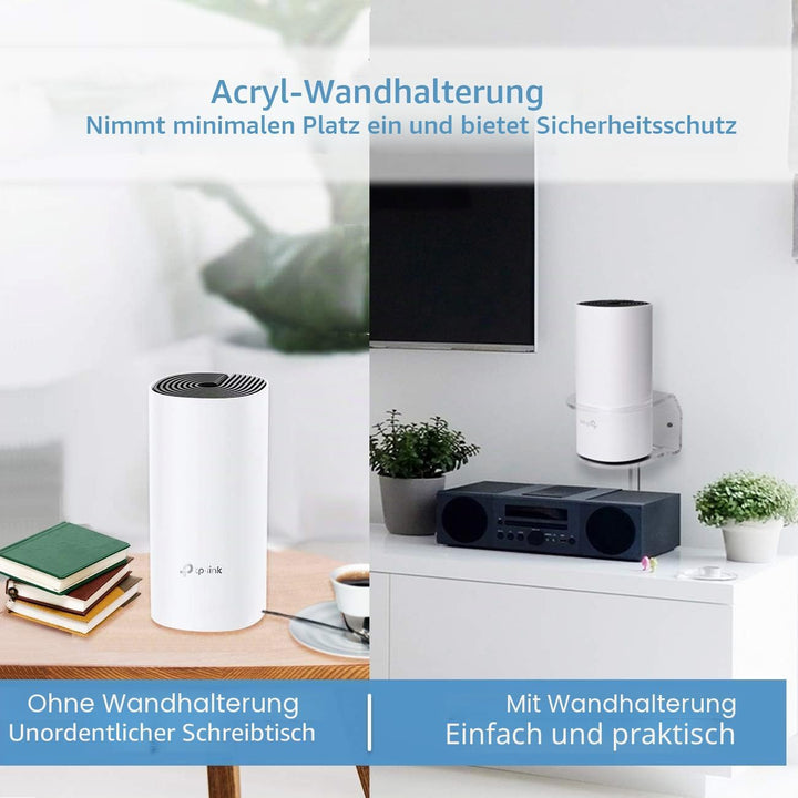 HOLACA Wandhalterung für TP-Link Deco M4/E4/S4/S7/P9 Whole Home Mesh WiFi System, Kabel-Management H
