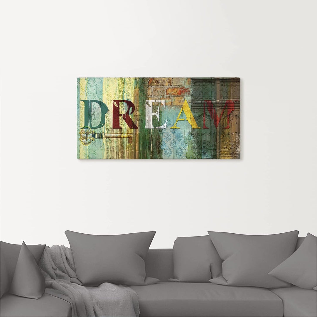 ARTland Leinwandbilder Wandbild Bild auf Leinwand 60 x 30 cm Statement Bilder Sprüche Texte Digitale