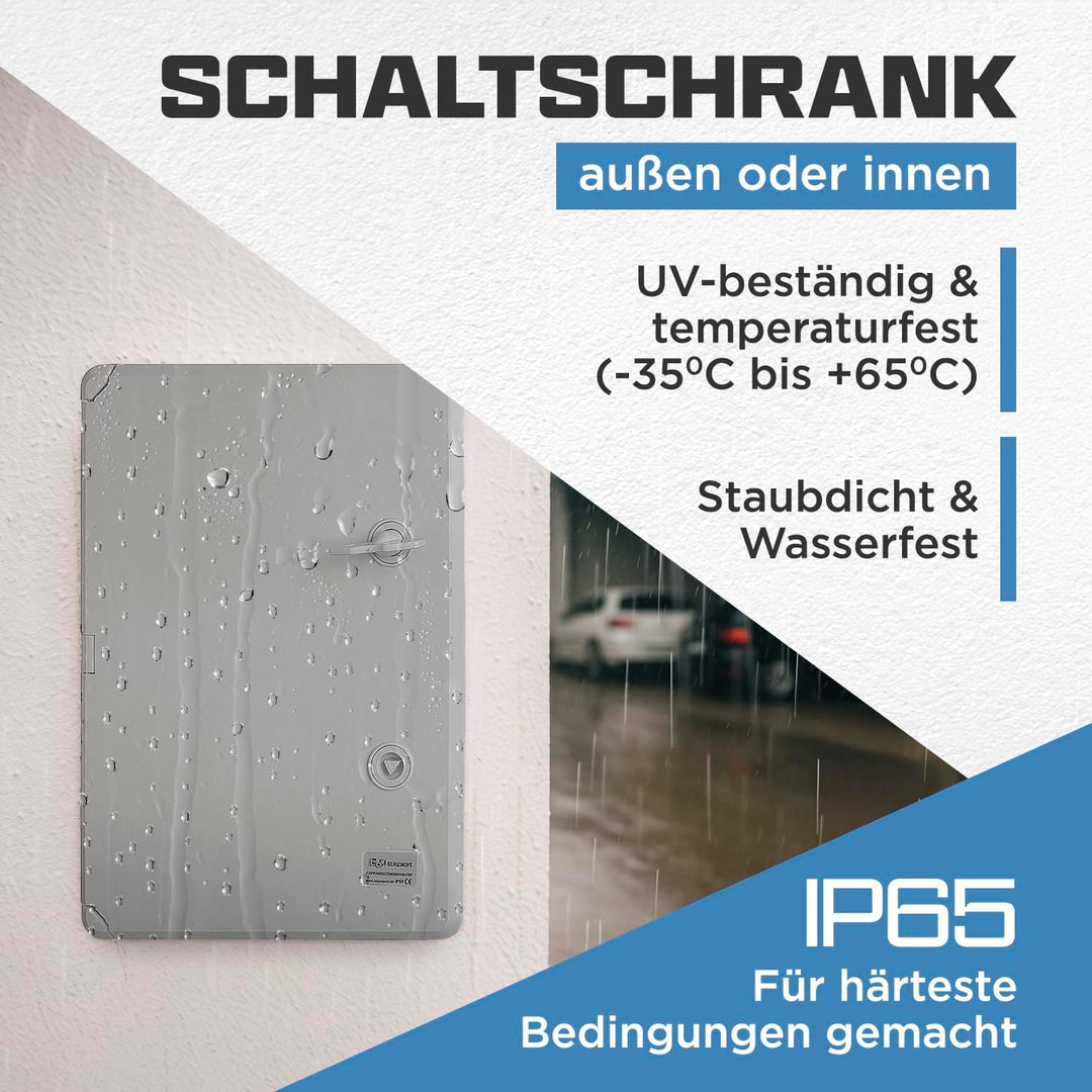 BOXEXPERT ABS Kunststoff Gehäuse Fleet Schaltschrank IP65 grau/transparent (ABS, 350x250x150mm