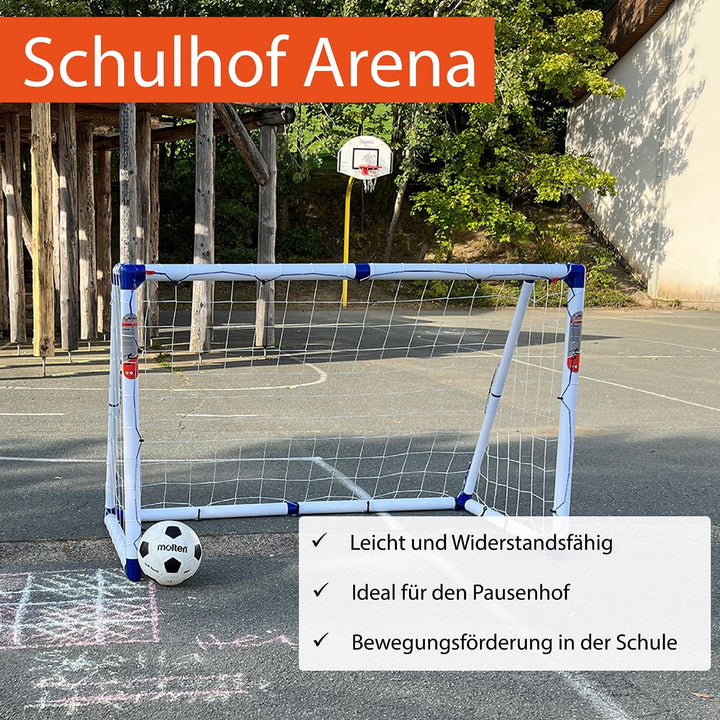 Tornado | 100PRO Coach Kinder Fussballtraining Set mit einem Fussballtor 104 x 88 cm aus uPVC Kunsts