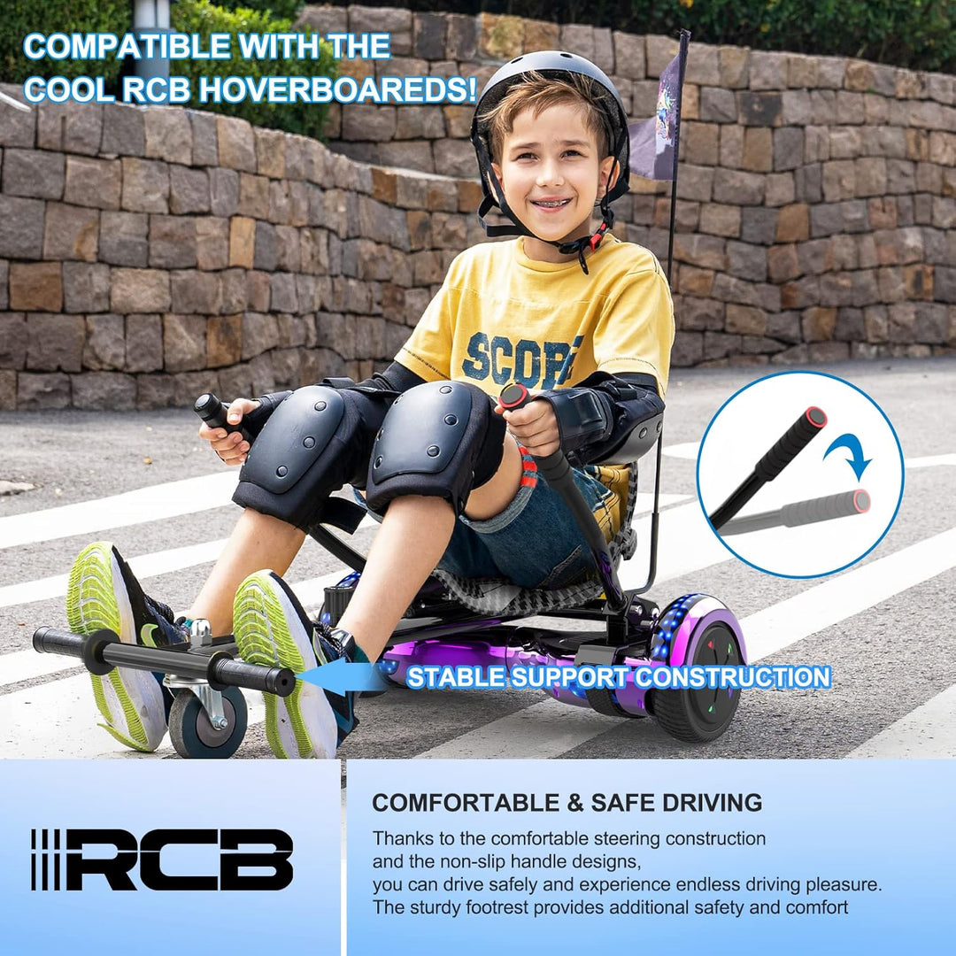 RCB Hoverboard Sitz,Go-Kart Zubehör für Hoverboards,Hoverboard mit Sitz passend für Aller 6.5"-10" Z