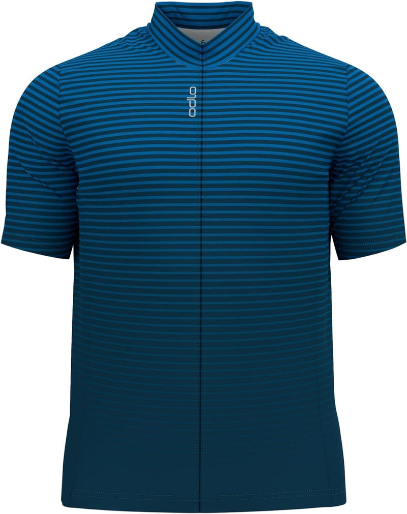 Odlo Herren Essential Print_411952 Radtrikot (1er Pack) S Indigo Bunting - Blue Wing Teal, S Indigo