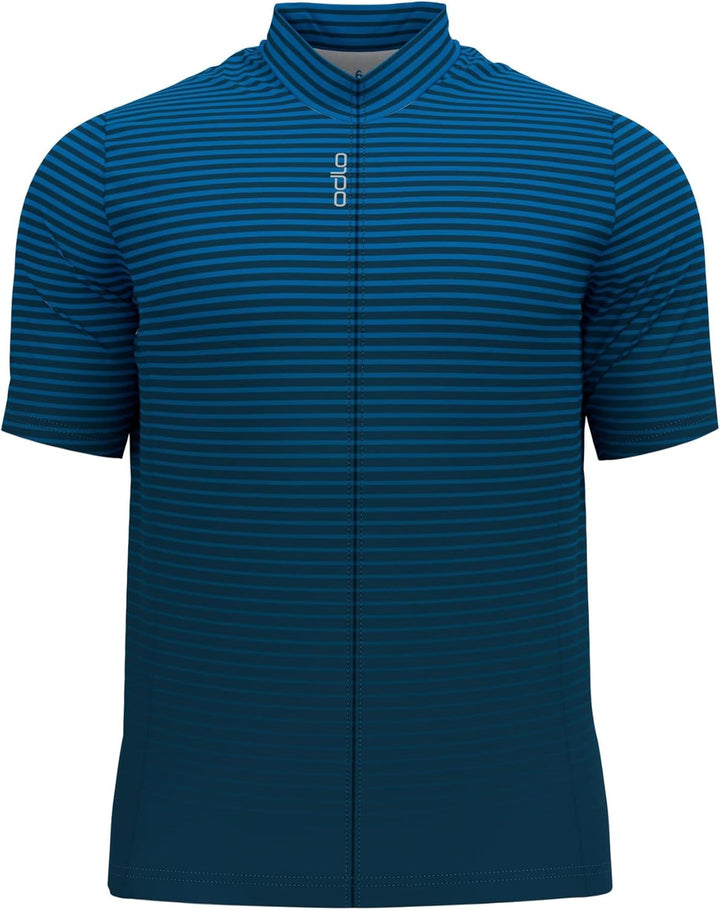 Odlo Herren Essential Print_411952 Radtrikot (1er Pack) S Indigo Bunting - Blue Wing Teal, S Indigo