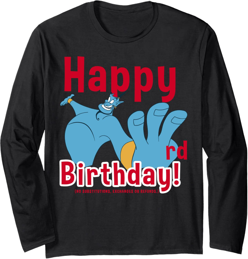 Disney Aladdin Genie Happy 3rd Birthday Langarmshirt