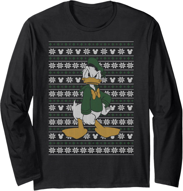 Disney Mickey And Friends Christmas Donald Sweater Style Langarmshirt