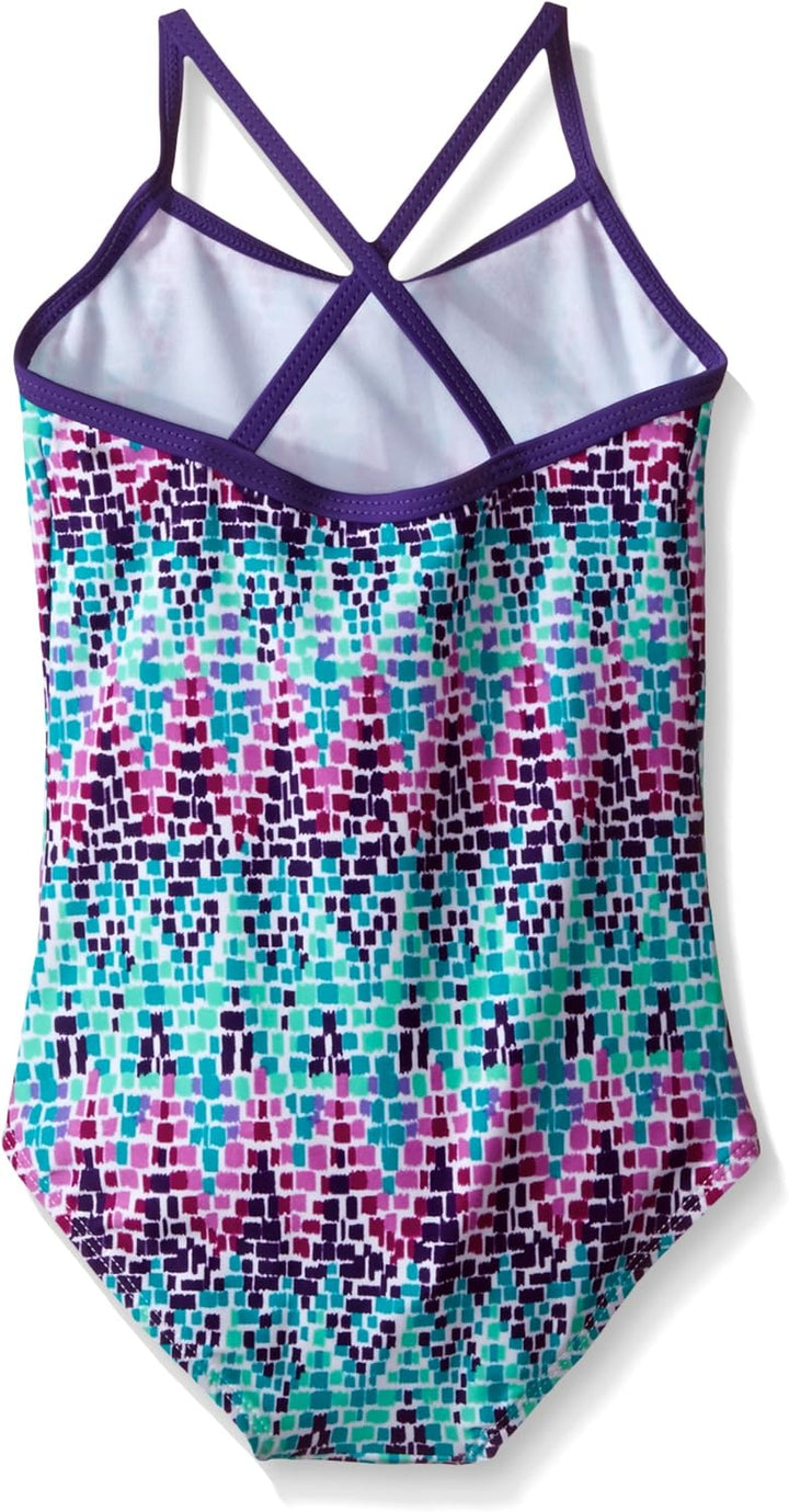 Kanu Surf Mädchen Kirsten Badeanzug Chevron Beach Sport Banded Einteiler Badeanzug 6X Candy Purple C