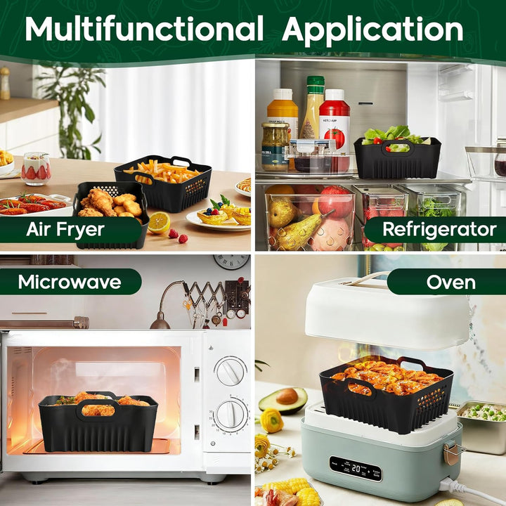 Airfryer Zubehör für Philips 4000 Series Stacked Dual Basket 10L, Airfryer Silikonform für Cosori 8,