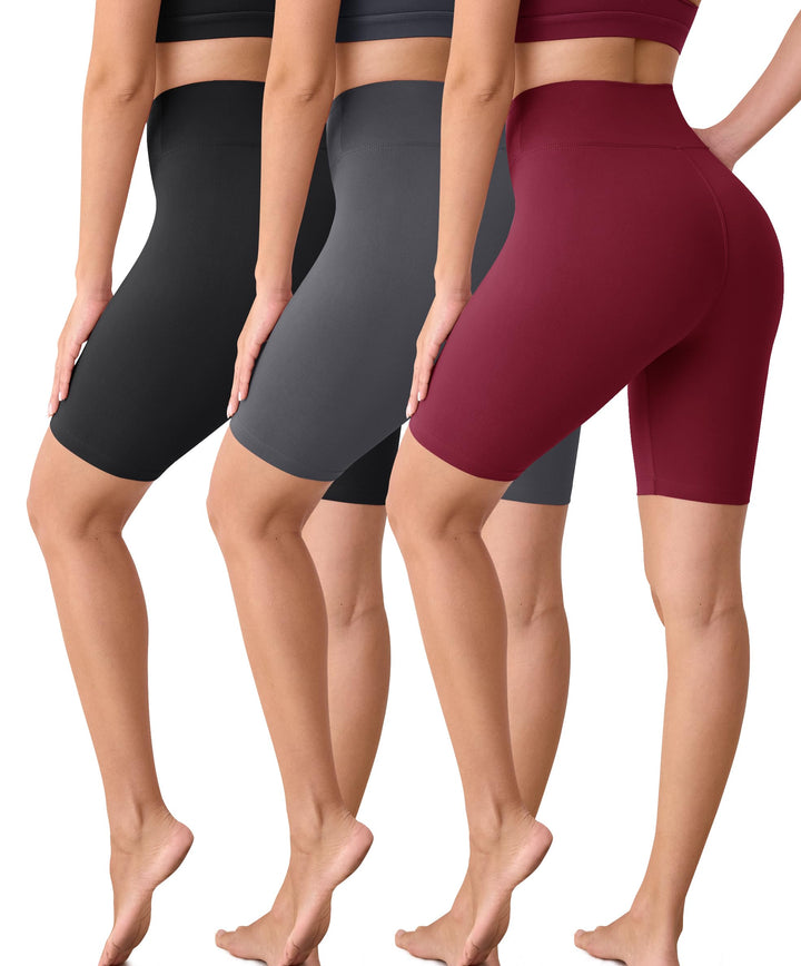 BAYDI Creamlush Radlerhose Damen - 20 cm Bequeme Kurze Sporthose mit Hoher Taille für Yoga Pilates F