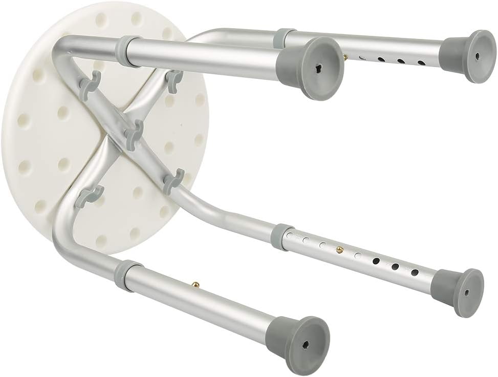 Duschhocker Duschstuhl 360°Drehbar Badehocker Höhenverstellbar, Alu und Kunststoff Badestuhl Duschsi