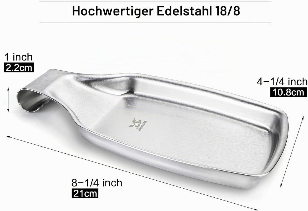 MSY BIGSUNNY Löffelablage aus Edelstahl für die Küche silber Silber 2 Stück, Silber 2 Stück