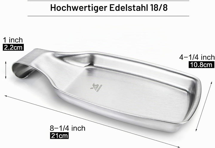 MSY BIGSUNNY Löffelablage aus Edelstahl für die Küche silber Silber 2 Stück, Silber 2 Stück