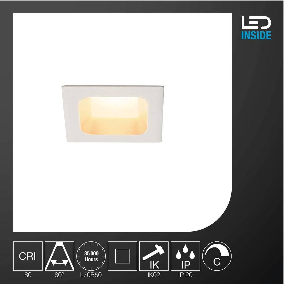 SLV Wand- und Deckeneinbauleuchte VERLUX/Decken- und Wand-Beleuchtung innen, LED Spot, Einbau-Leucht