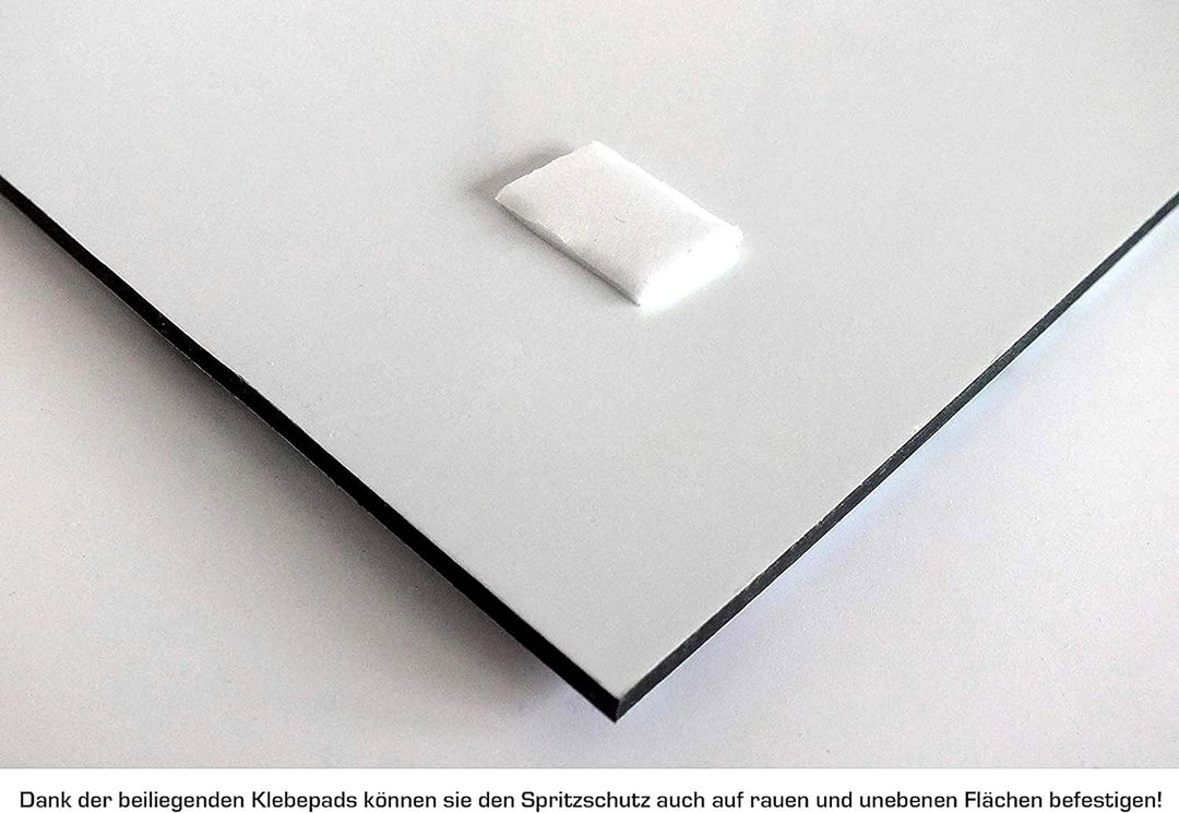 Cuadros Lifestyle Küchen Spritzschutz „Weisser Marmor“ 60x40 | Küchenrückwand | Alu-DiBond | Fliesen