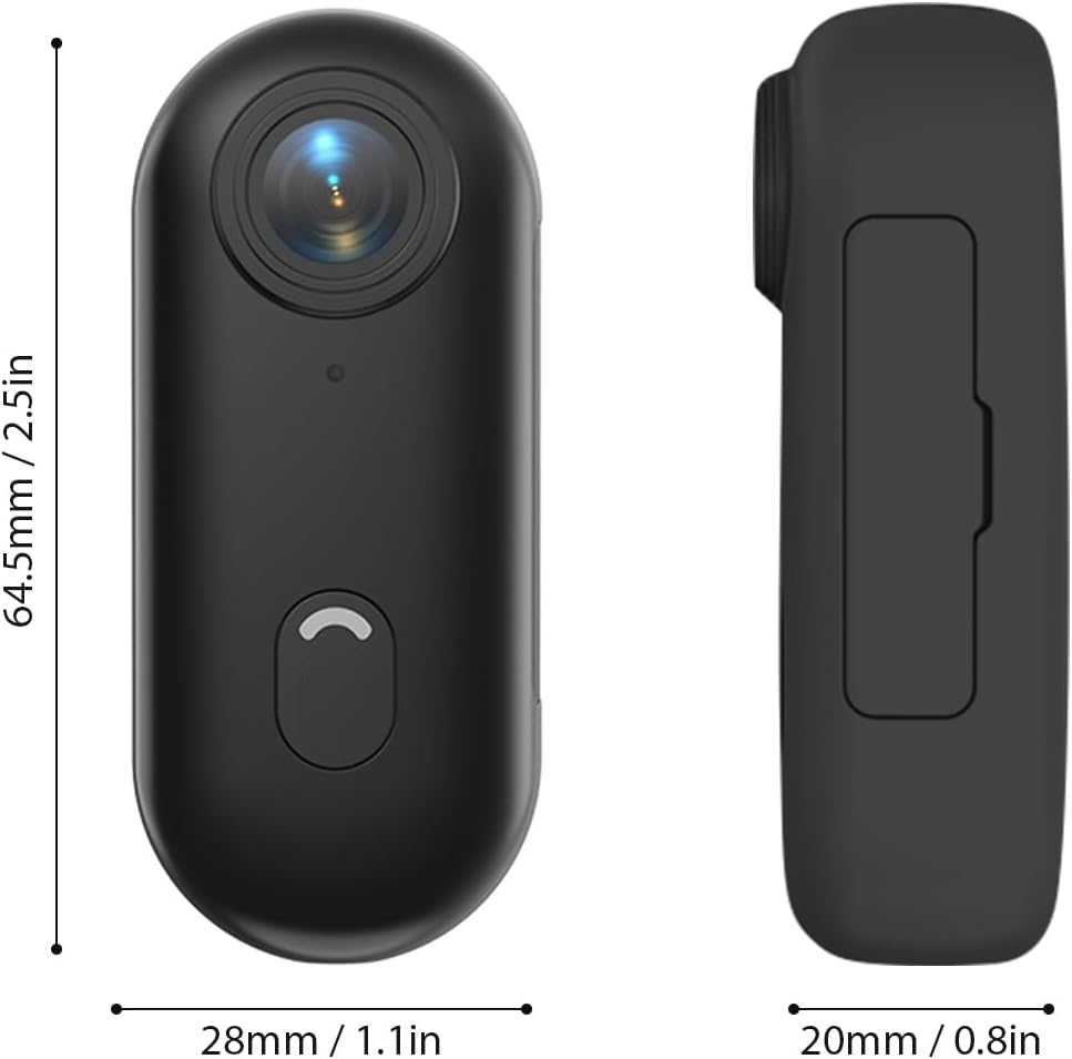 1080P WiFi Action-Kamera, 120°-Weitwinkelobjektiv, eingebauter 800-mAh Akku mit magnetischem Trageba