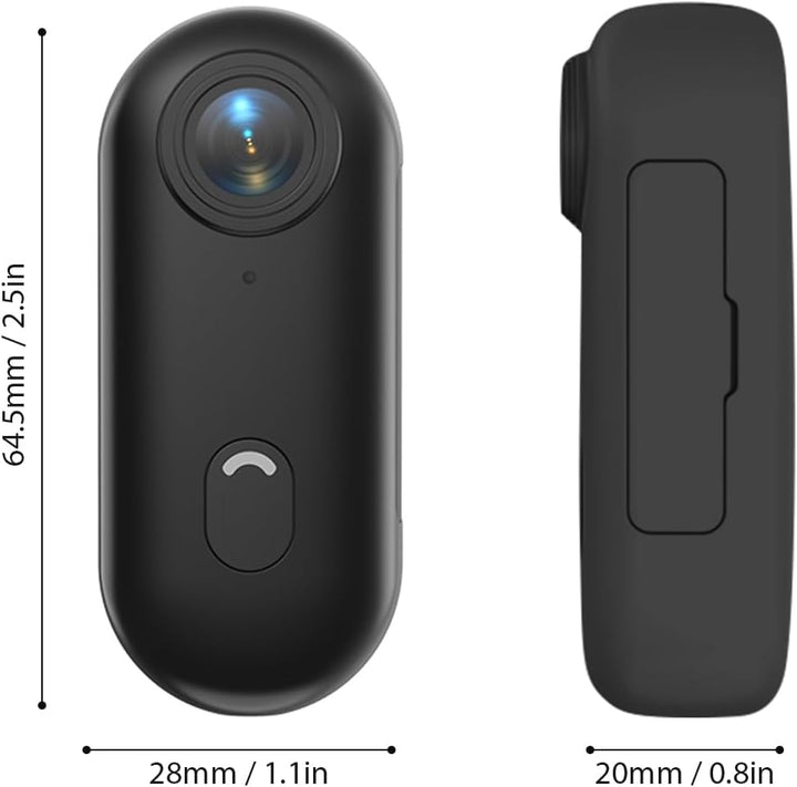 1080P WiFi Action-Kamera, 120°-Weitwinkelobjektiv, eingebauter 800-mAh Akku mit magnetischem Trageba
