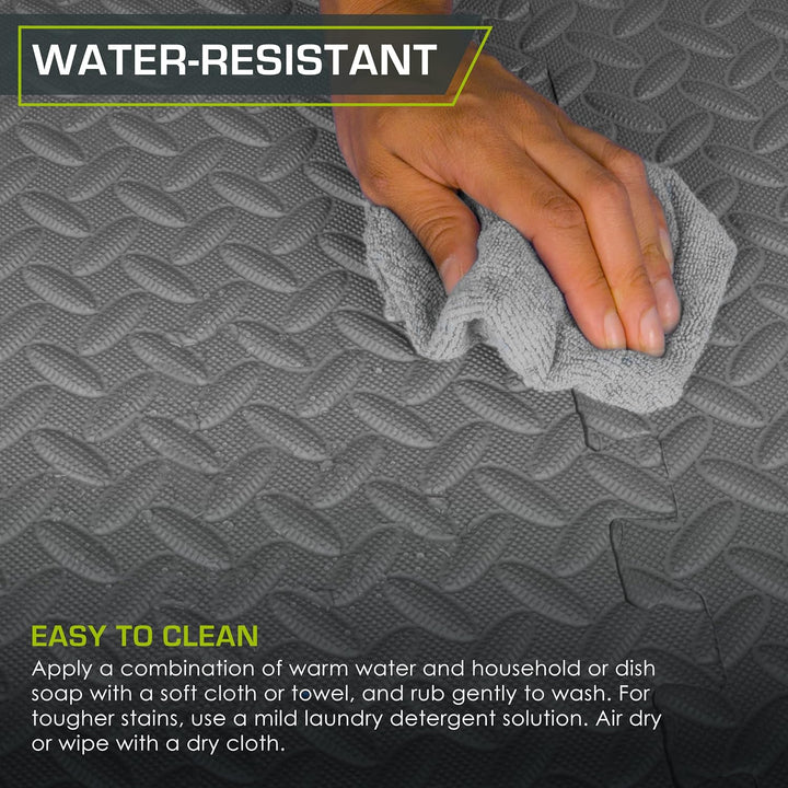 ProsourceFit Puzzlematte 1,2 cm dick – 13,4 m² - 36 Ineinandergreifende EVA Bodenschutzmatten – Bode