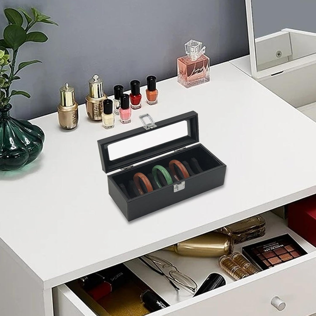 Armband-Aufbewahrungsbox, Armreif-Organizer-Box | PU-Leder-Vitrine, 10/20 -Fächer, Armreif-Aufbewahr