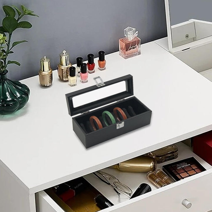 Armband-Aufbewahrungsbox, Armreif-Organizer-Box | PU-Leder-Vitrine, 10/20 -Fächer, Armreif-Aufbewahr