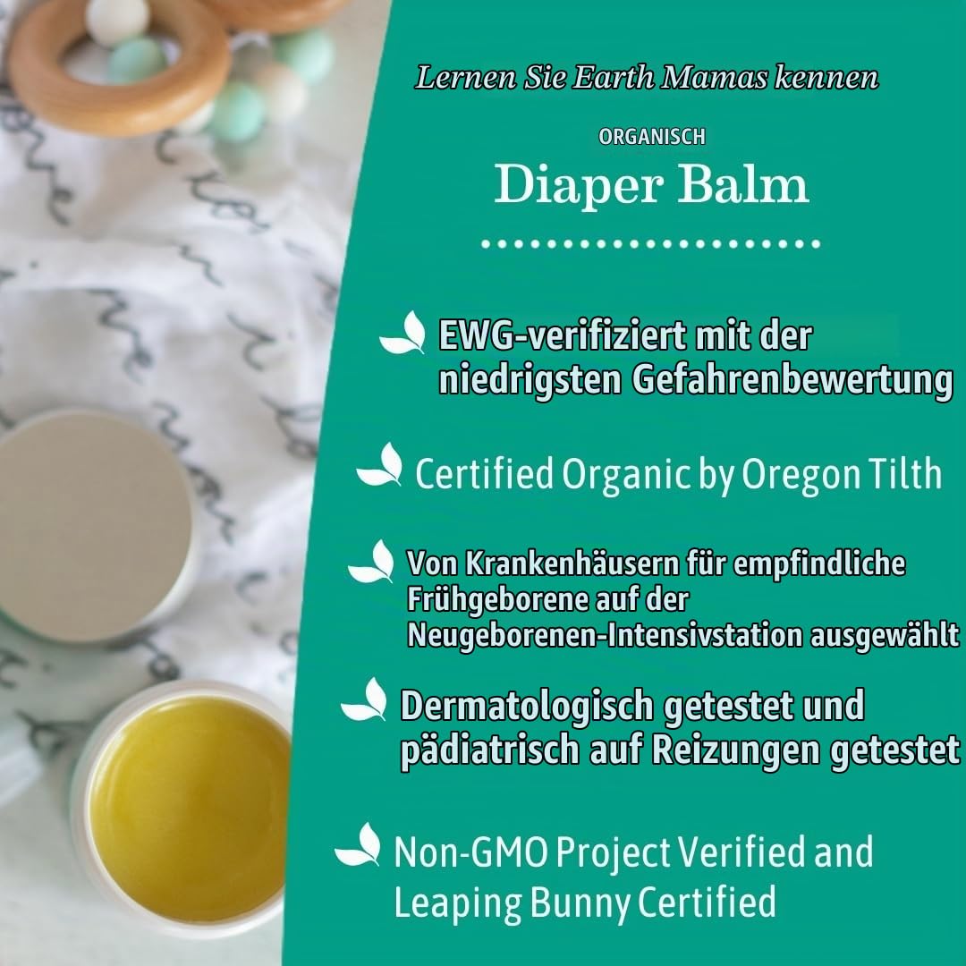 Earth Mama Angel Baby Angel Baby Bottom Balm, 1er Pack (1 x 60 ml)