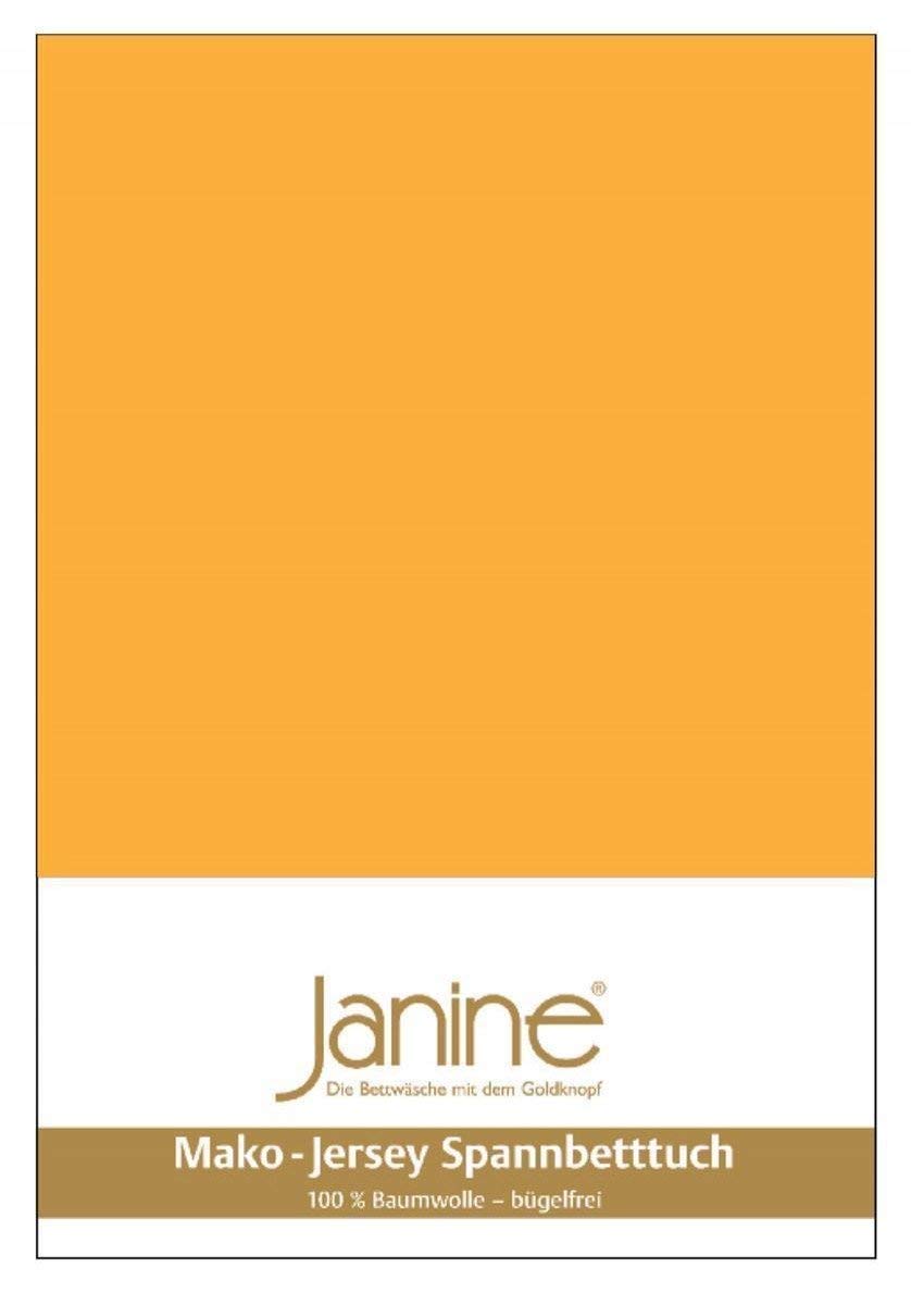 Janine Spannbetttuch 5007 Mako Jersey 140/200 bis 160/200 cm Sonnengelb Fb. 63 140/200 cm - 160/200