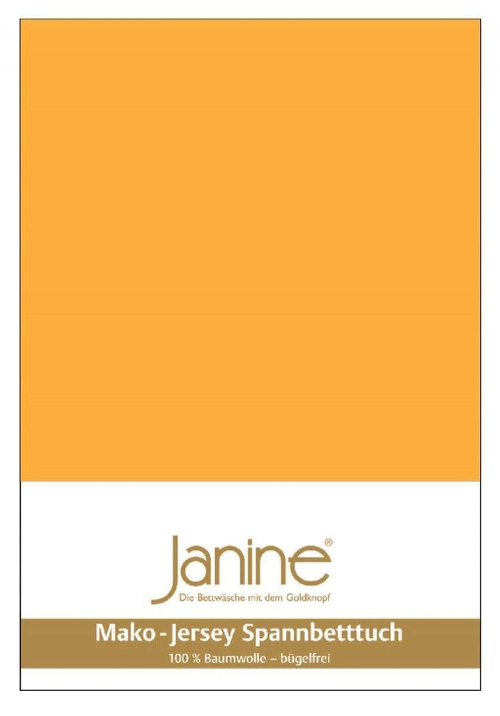 Janine Spannbetttuch 5007 Mako Jersey 140/200 bis 160/200 cm Sonnengelb Fb. 63 140/200 cm - 160/200