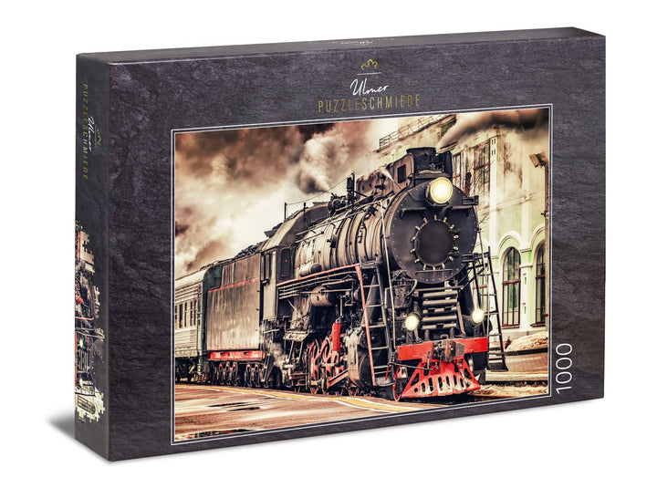 Ulmer Puzzleschmiede - Puzzle „Railroad“– Klassisches 1000 Teile Puzzle – Eisenbahn-Motiv Einer hist