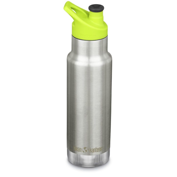 Klean Kanteen Unisex – Erwachsene Classic Sport Flasche 355 ml Single Brushed Stainless, 355 ml Sing