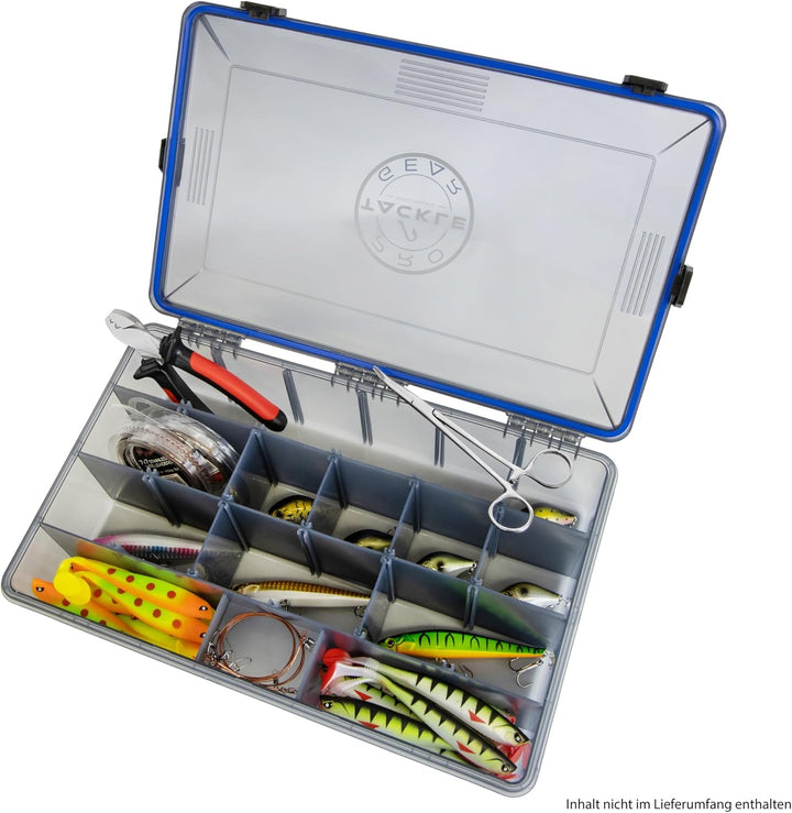 Pro Tackle Lure Box Shallow Köderbox Kunstköderbox Angelbox Tacklebox, grau, wasserdicht (Deep - 35,