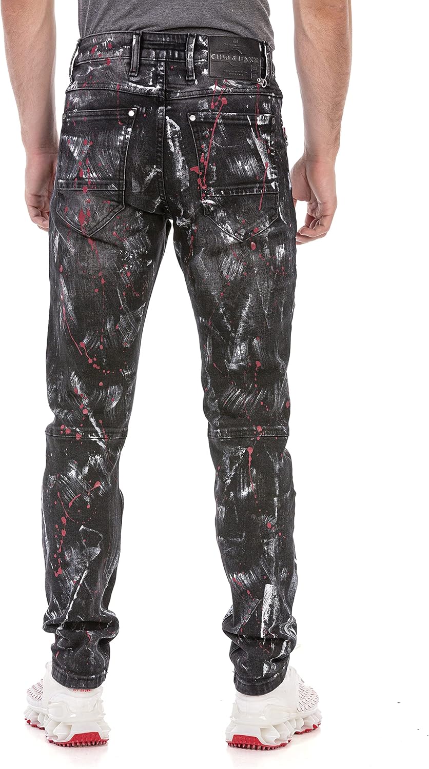 Cipo & Baxx Herren Regular Fit Jeanshose Denim Pants Jeans Hose, Cd700-s