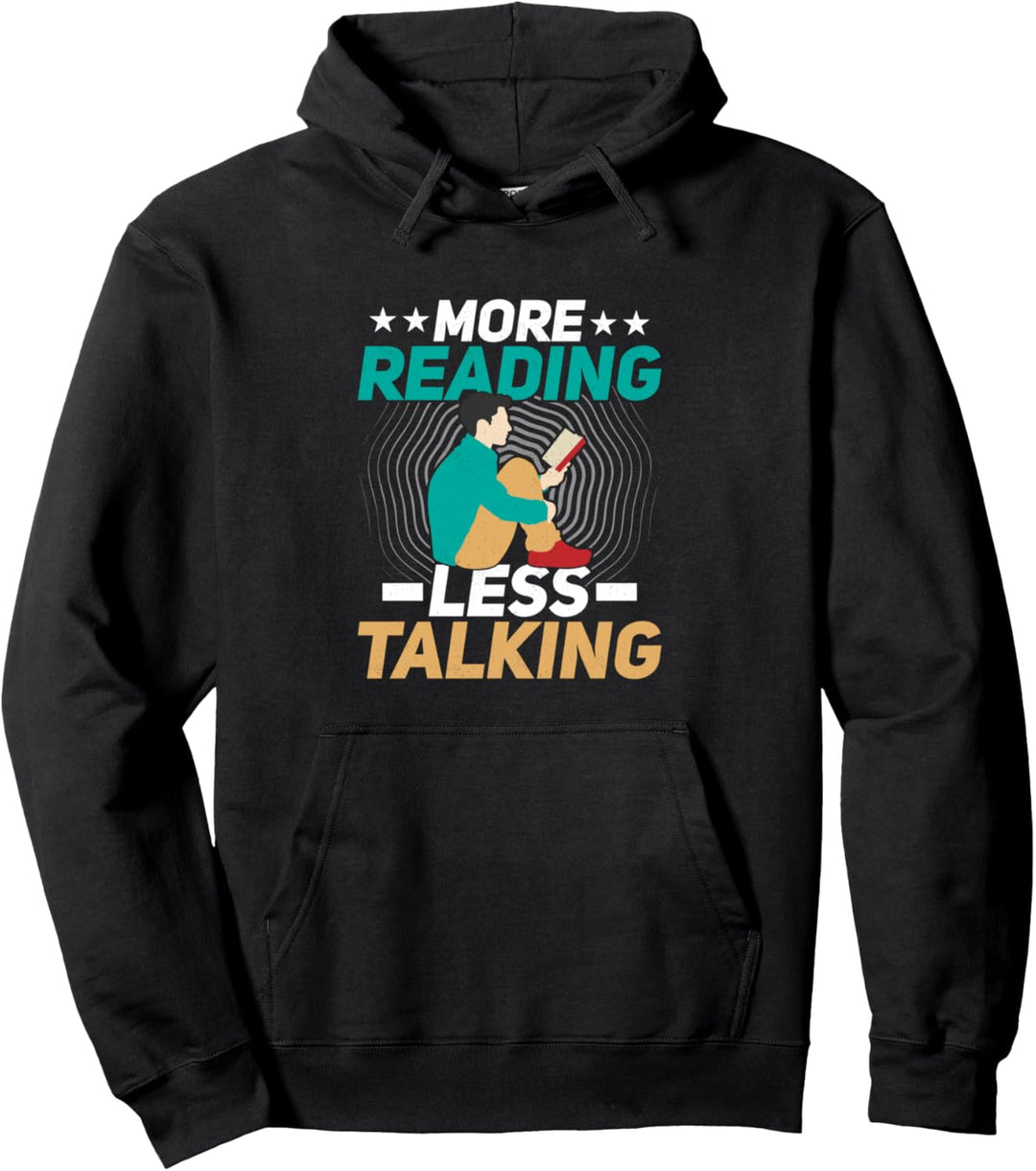 Mehr Lesen Weniger Sprechen Lesen Buch Lustige Bibliotheksbücher Pullover Hoodie