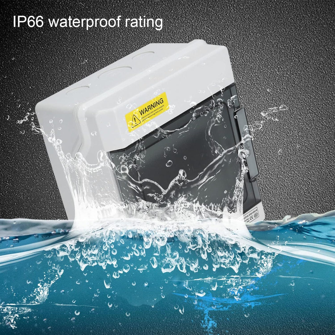 IP66 wasserdichter Verteilerkasten 6-Wege-DIN-Schienen-Elektronik-Anschlussgehäuse mit transparenter
