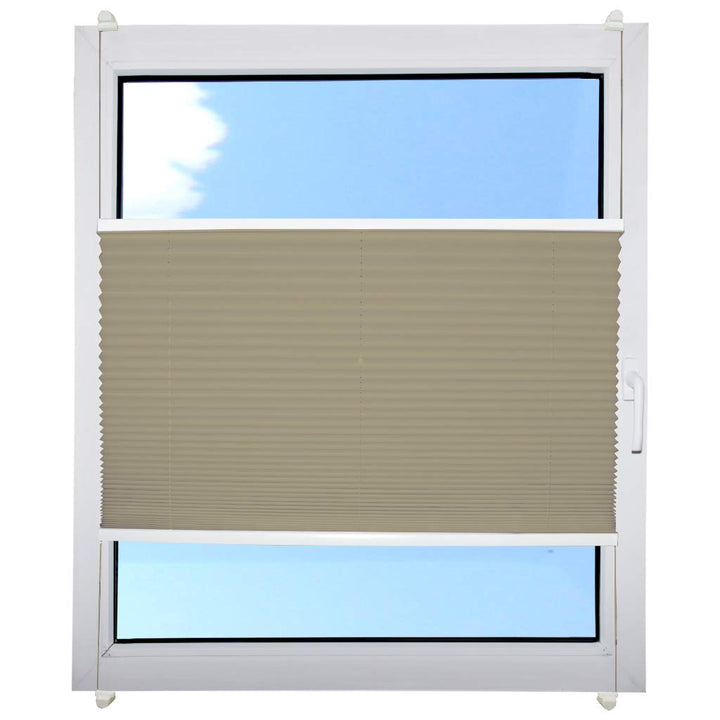 Bestlivings Plissee Faltstore Faltrollo, Auswahl: 105 x 130 cm schlammgrau - Oliv, 105 x 130 cm Schl