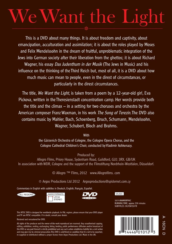 We Want the Light [2 DVDs], DVD