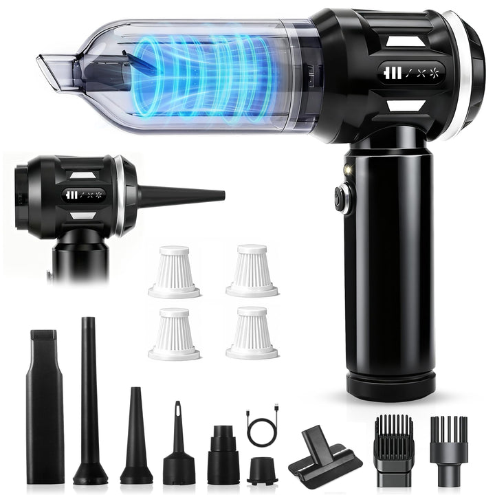 Citybee Handstaubsauger Akku Mini Staubsauger Kabellos - 25000Pa Handstaubsauger Stark 4 in 1 Autost