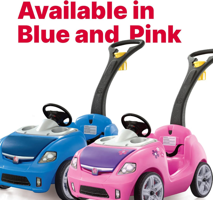 Step2 Whisper Ride Kinderauto/Rutscher in Blau | Spielzeug Auto mit Schiebestange | Kinderfahrzeug/R