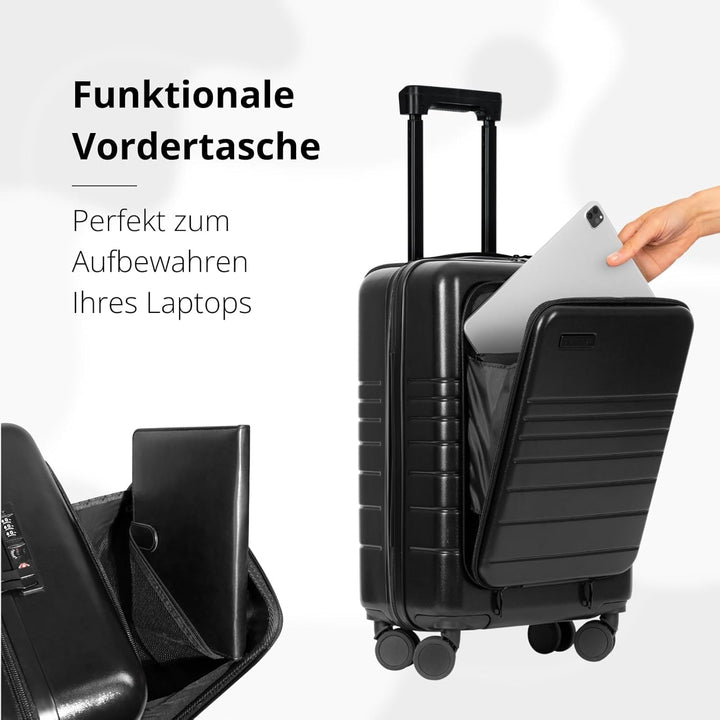 ETERNITIVE - Koffer I Reisekoffer aus ABS I Rollkoffer I Reisetrolley Leicht mit Doppelrollen 360° I