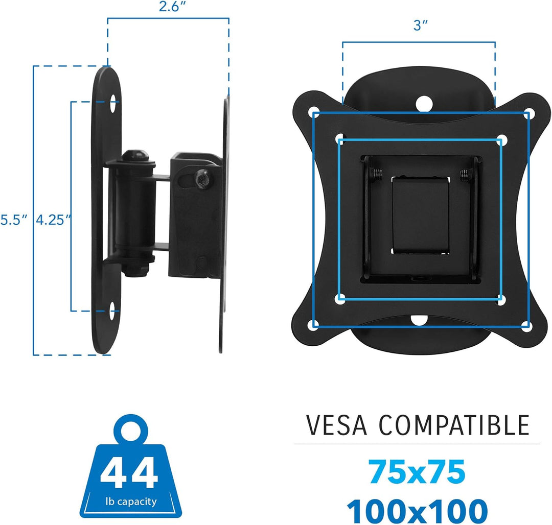 Mount-it! Kleine TV-Monitor Wandhalterung | Wohnmobil TV Halterung | Passend für 19 20 21 22 23 32-Z