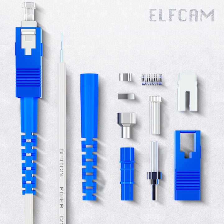 Elfcam® - 40m LWL Glasfaser-Kabel SC/APC auf SC/UPC Stecker, Simplex 9/125μm Patchkabel, Lichtwellen