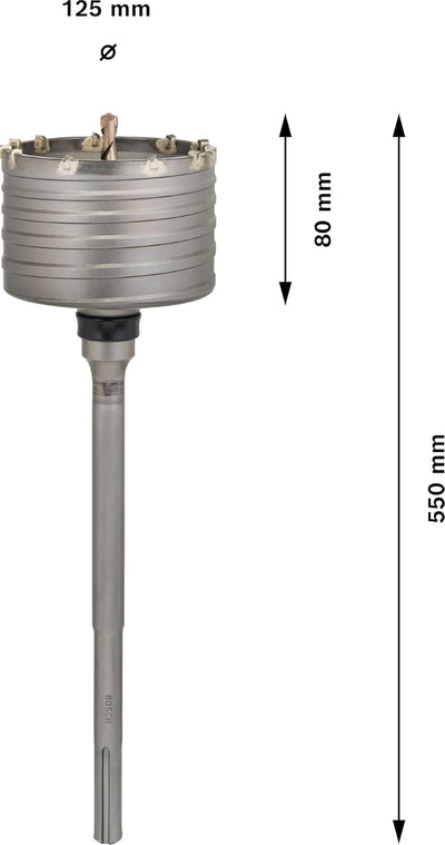 Bosch Accessories Bosch Professional Hohl-Bohrkrone SDS-max-9 Core Cutter einteilig (Ø 125 mm) 125 m