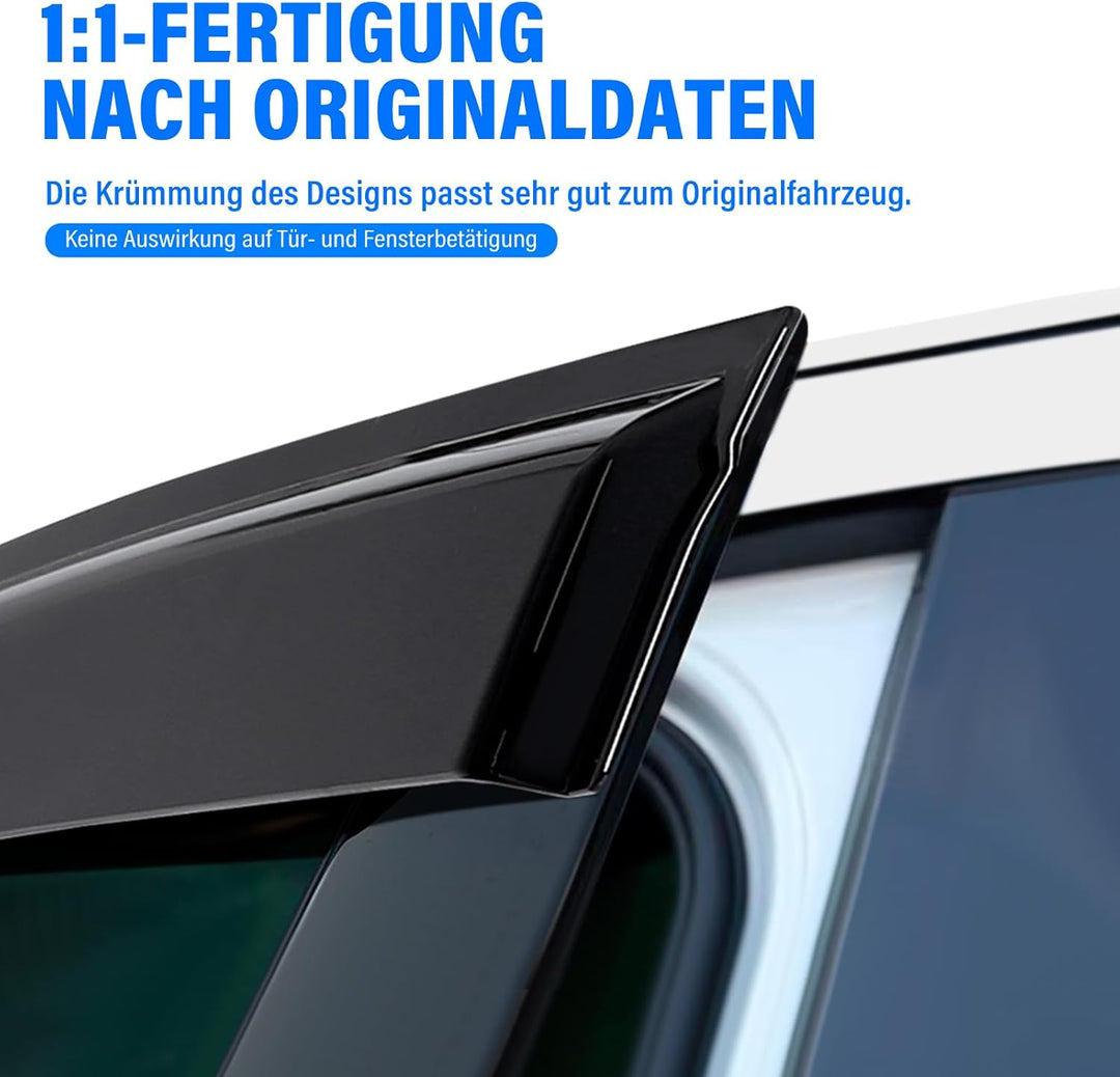JHCHAN Windabweiser Regenabweiser Schwarz für Ford Ranger 2012-2022 Wildtrak T6 T7 T8 XL XLT Limited
