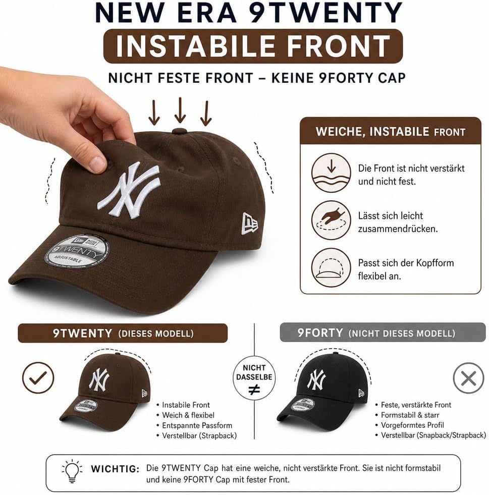 New Era MLB 9TWENTY Cap The League New York Yankees Brown