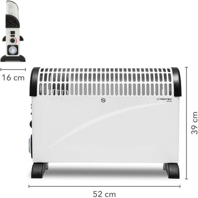 TROTEC Konvektor TCH 22 E Heizgerät Heizlüfter Elektroheizer 2.000 Watt Thermostat gesteuerter Autom