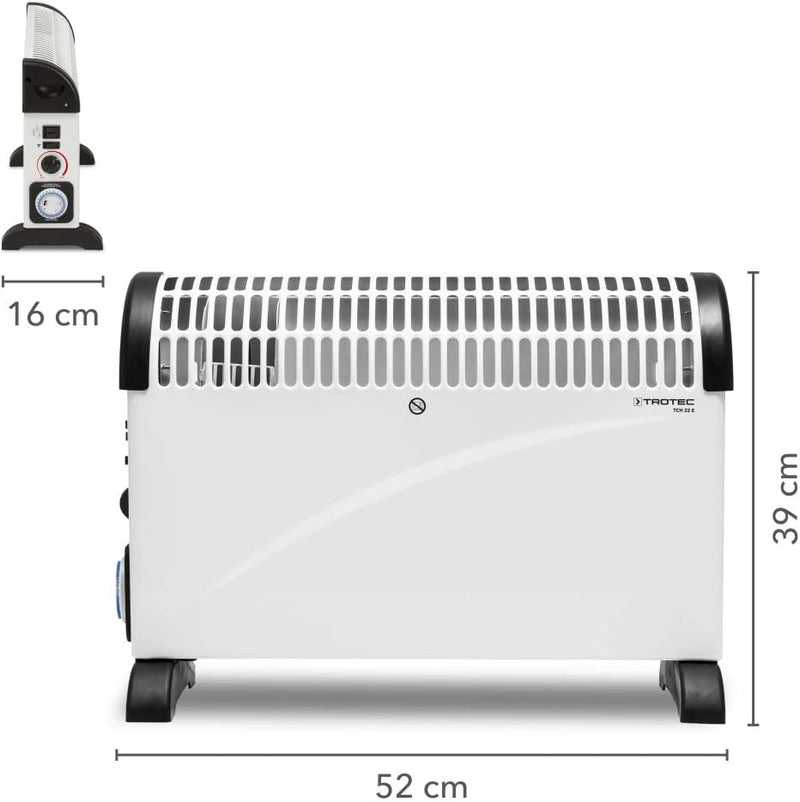 TROTEC Konvektor TCH 22 E Heizgerät Heizlüfter Elektroheizer 2.000 Watt Thermostat gesteuerter Autom