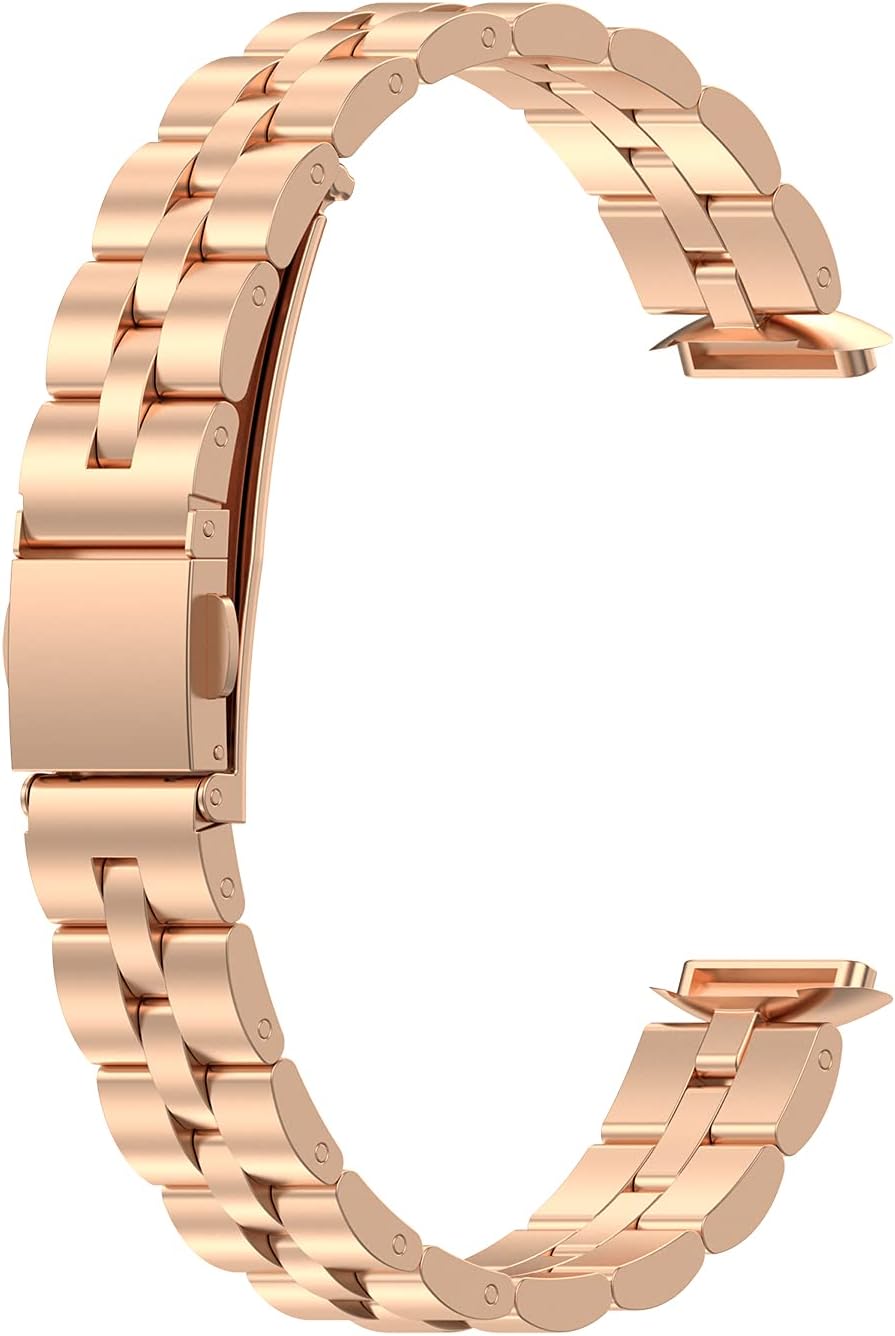 Chofit Kompatibel mit Fitbit Luxe Armband, Ersatzarmband, verstellbar, Edelstahl, Metall, Business-B