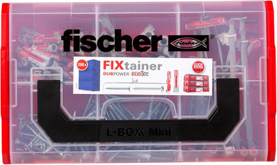 fischer 541106 FIXtainer - Die Power- und Schlauer-Box, Dübelset DUOPOWER und DUOTEC, Universaldübel