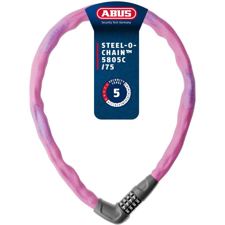 ABUS Kettenschloss Steel-O-Chain 5805C – Zahlenschloss aus 5 mm starken Stahlkette – ABUS-Sicherheit